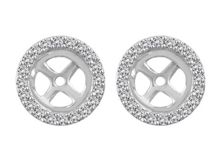 Classic Round Diamond Stud Jackets 1 4ct Hot on Sale