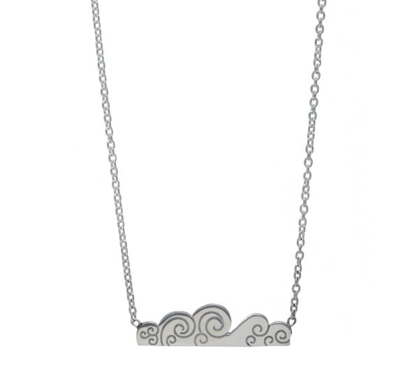 Elements Air Sterling Silver Bar Necklace For Cheap