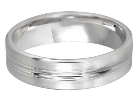 Double Groove 6mm Wedding Ring Supply