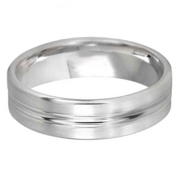 Double Groove 6mm Wedding Ring Supply