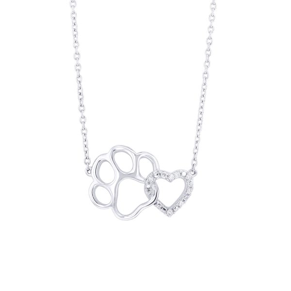 Helping Paw Gold Diamond Necklace Sale