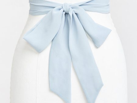 Bridesmaid Sash ~ Steel Blue Chiffon Sale