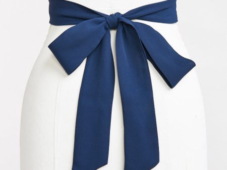 Bridesmaid Sash ~ Rich Navy Crisp Discount