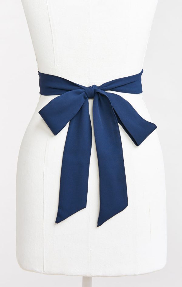 Bridesmaid Sash ~ Rich Navy Crisp Discount