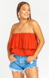 Ruffle Top ~ Bonfire on Sale