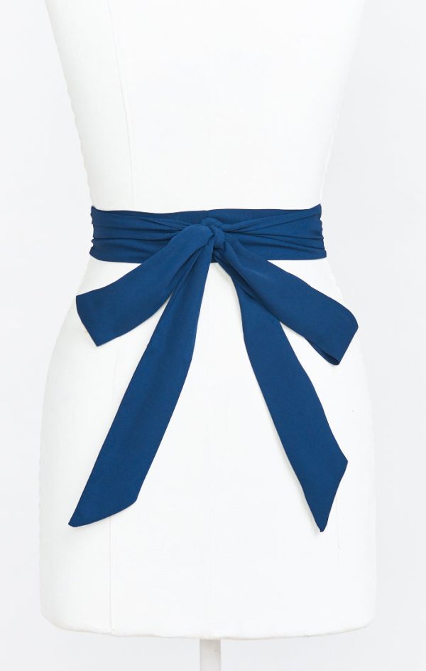 Bridesmaid Sash ~ Rich Navy Crisp Discount